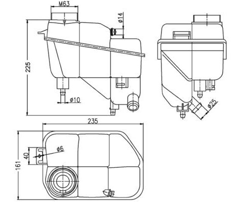 RADYATOR YEDEK SU DEPOSU MERCEDES C219 W211 S211