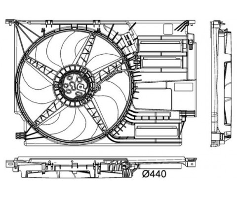 KOMPLE FAN 400 W 12 V PREMIUM LINE BMW F45 F46 F48 F39 MINI F54 F55 F56 F57 F60