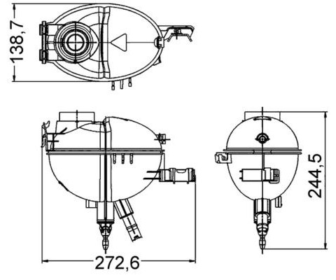 RADYATOR YEDEK SU DEPOSU MERCEDES W204 S204 C204 C218 X218 W212 S212 C207 A207 X204