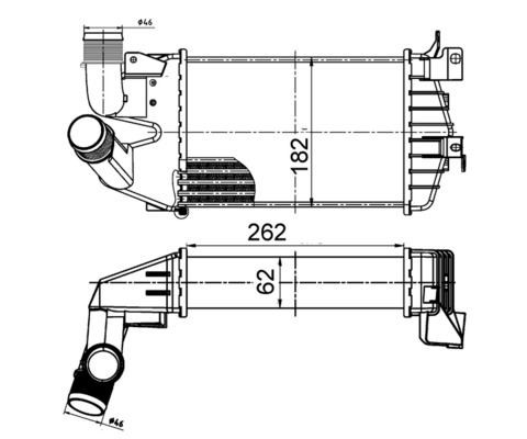 TURBO RADYATÖRÜ INTERCOOLER ASTRA H-ZAFIRA AL/PL/BRZ 262x181.5x62
