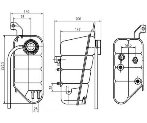 RADYATOR YEDEK SU DEPOSU MERCEDES W220 W463